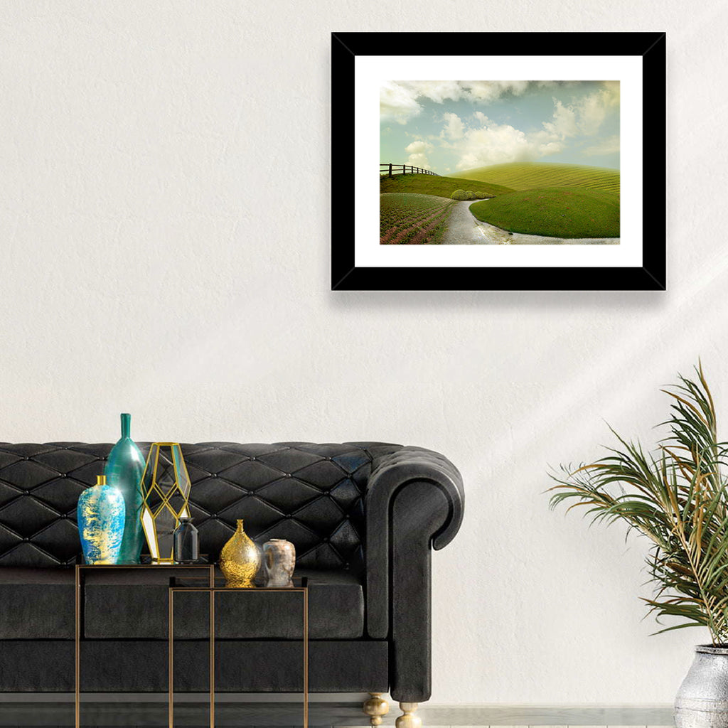 Winding Road Through Rolling Hills Wall Art
