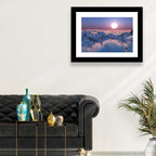 Sunset Above Snowy Mountains Wall Art