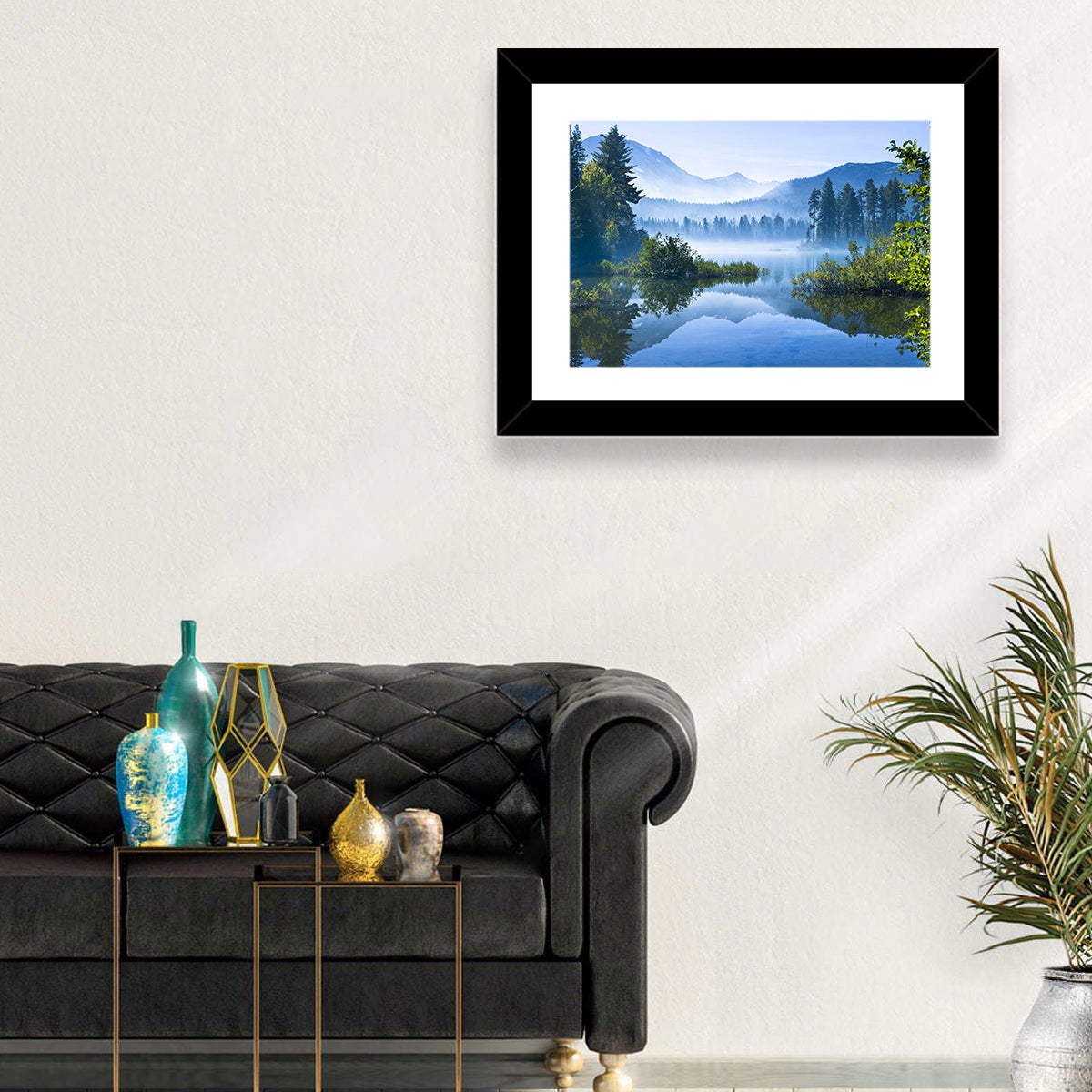 Lassen Morning Reflection Wall Art in a room, landscape
