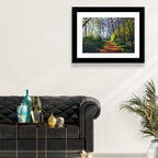 Sunlit Forest Alley Path Wall Art