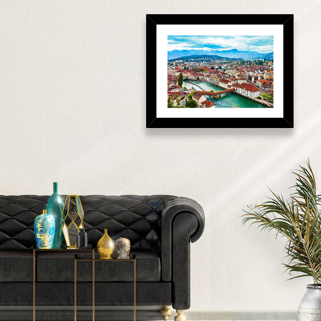 Lucerne Chapel Bridge View Wall Art