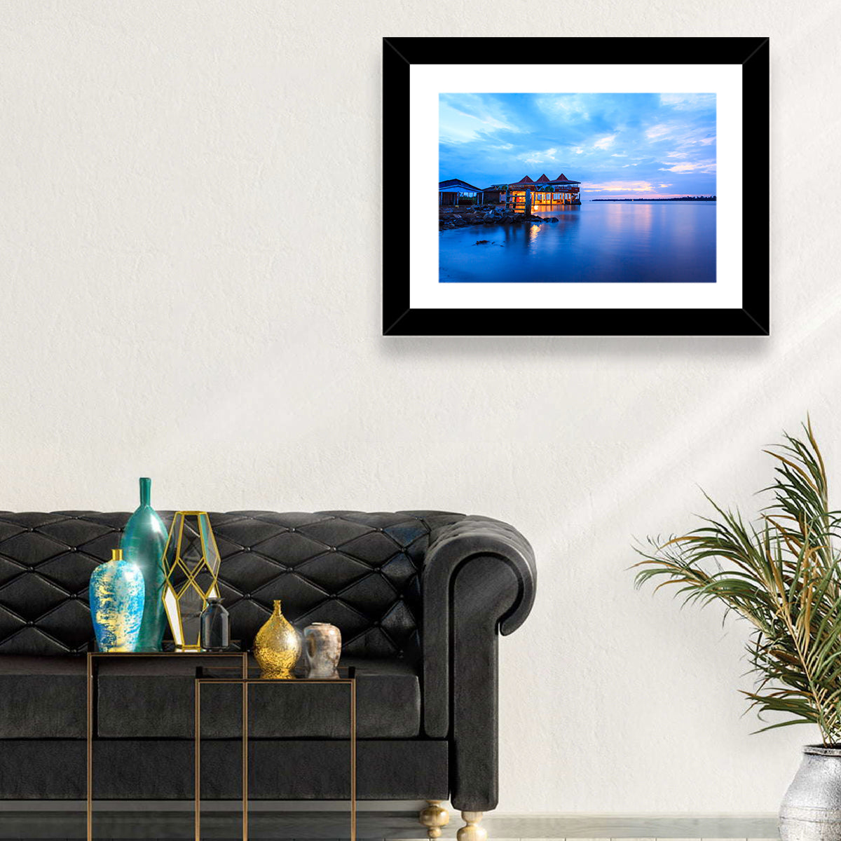 Twilight Restaurant on Lake Victoria Wall Art in a room, landscape