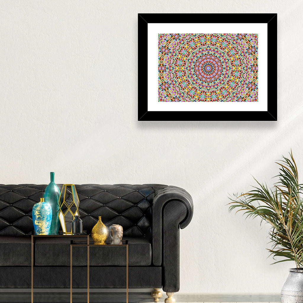 Beaded Kaleidoscope Mandala Wall Art