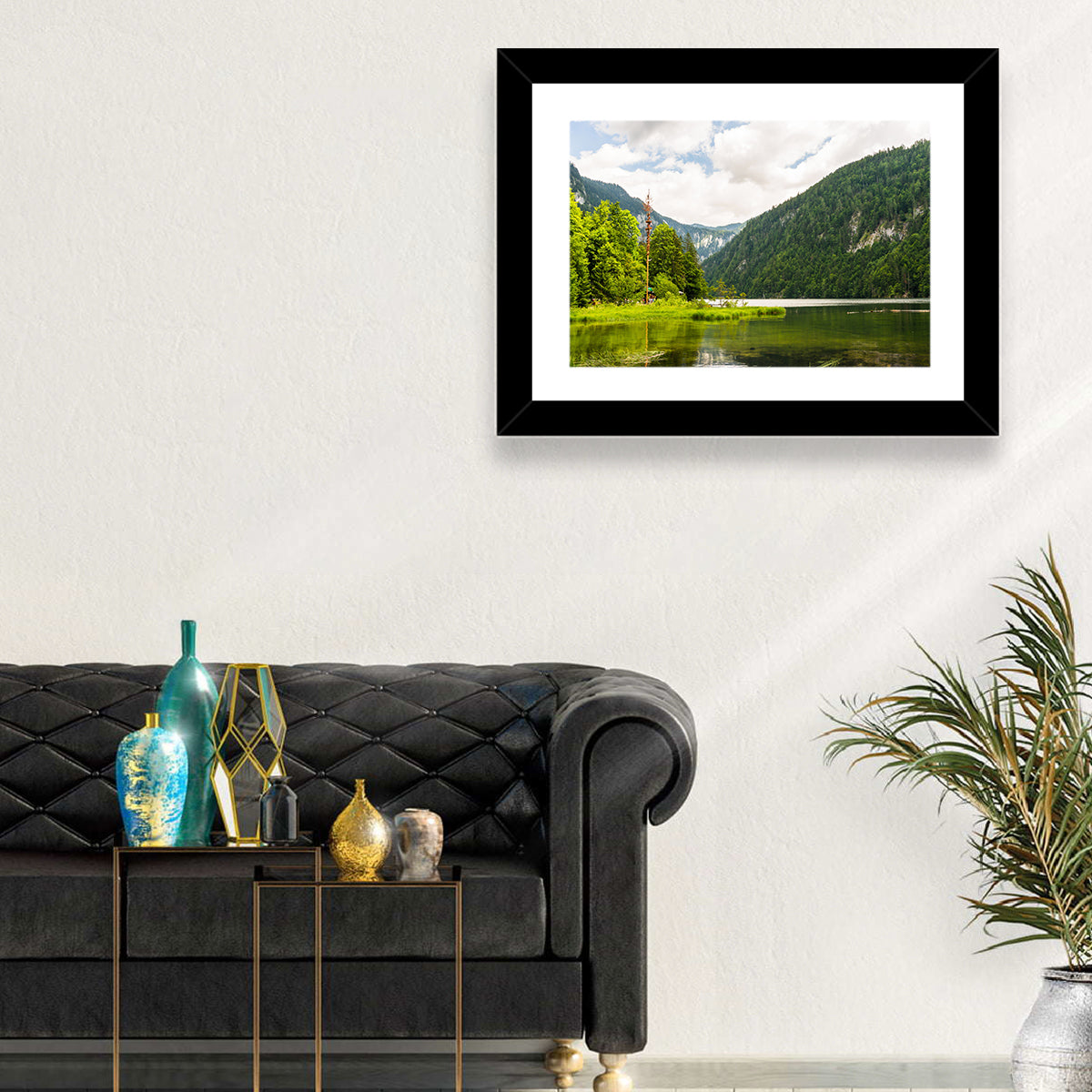 Maypole at Lake Toplitz Wall Art in a room, landscape