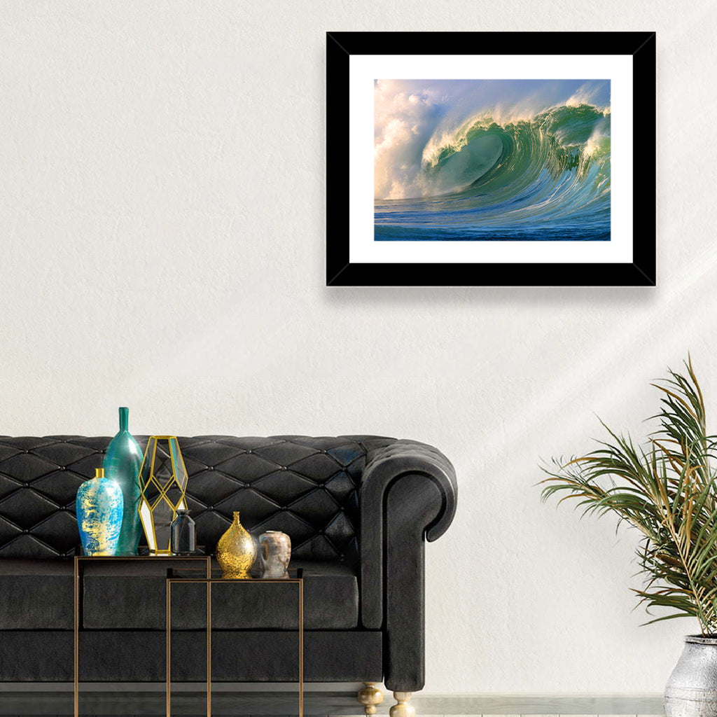 Golden Hour Barrel Wave Wall Art