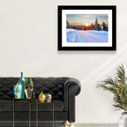 Snowy Road at Sunset Wall Art