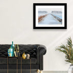 Frozen Canal with Bare Trees Wall Art