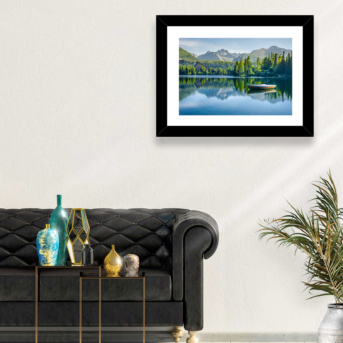 Štrbské Pleso Reflection Wall Art in a room, landscape