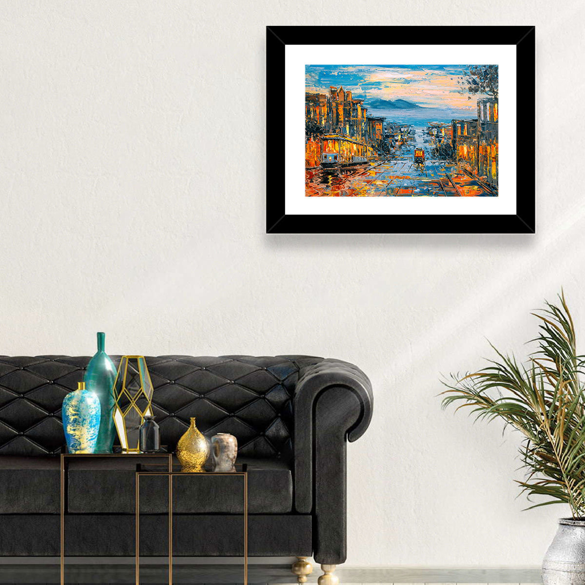San Francisco Cable Car at Dusk Wall Art