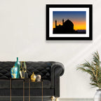 Isfahan Mosque Silhouette at Dusk Wall Art