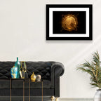 Golden Hologram Globe Wall Art