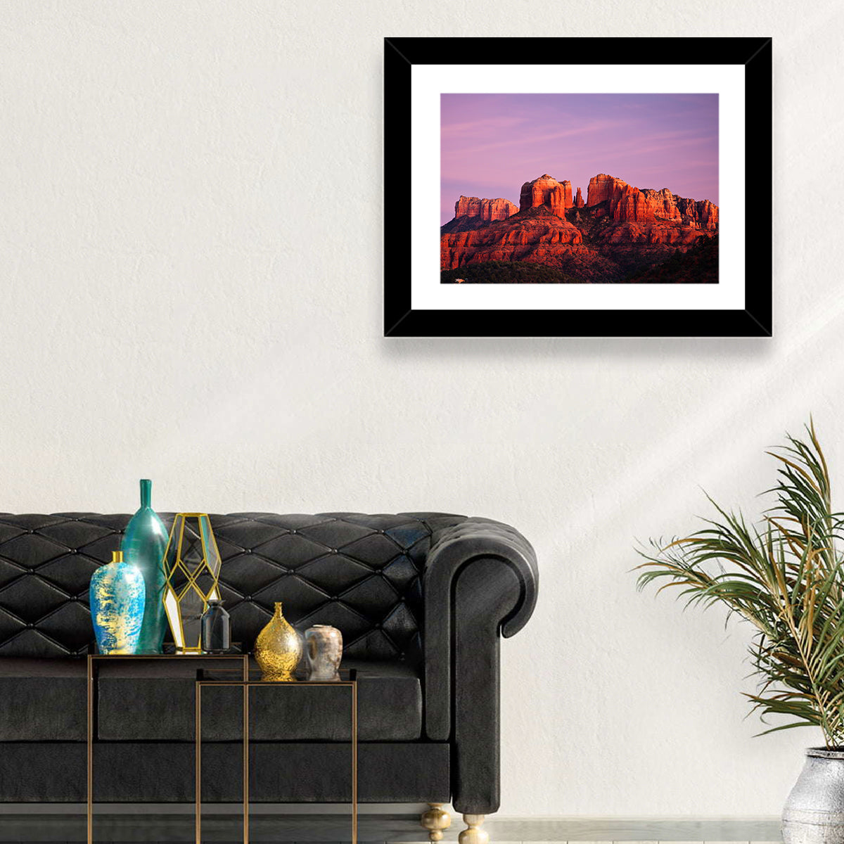 Cathedral Rock Sunset, Sedona Wall Art in a room, landscape
