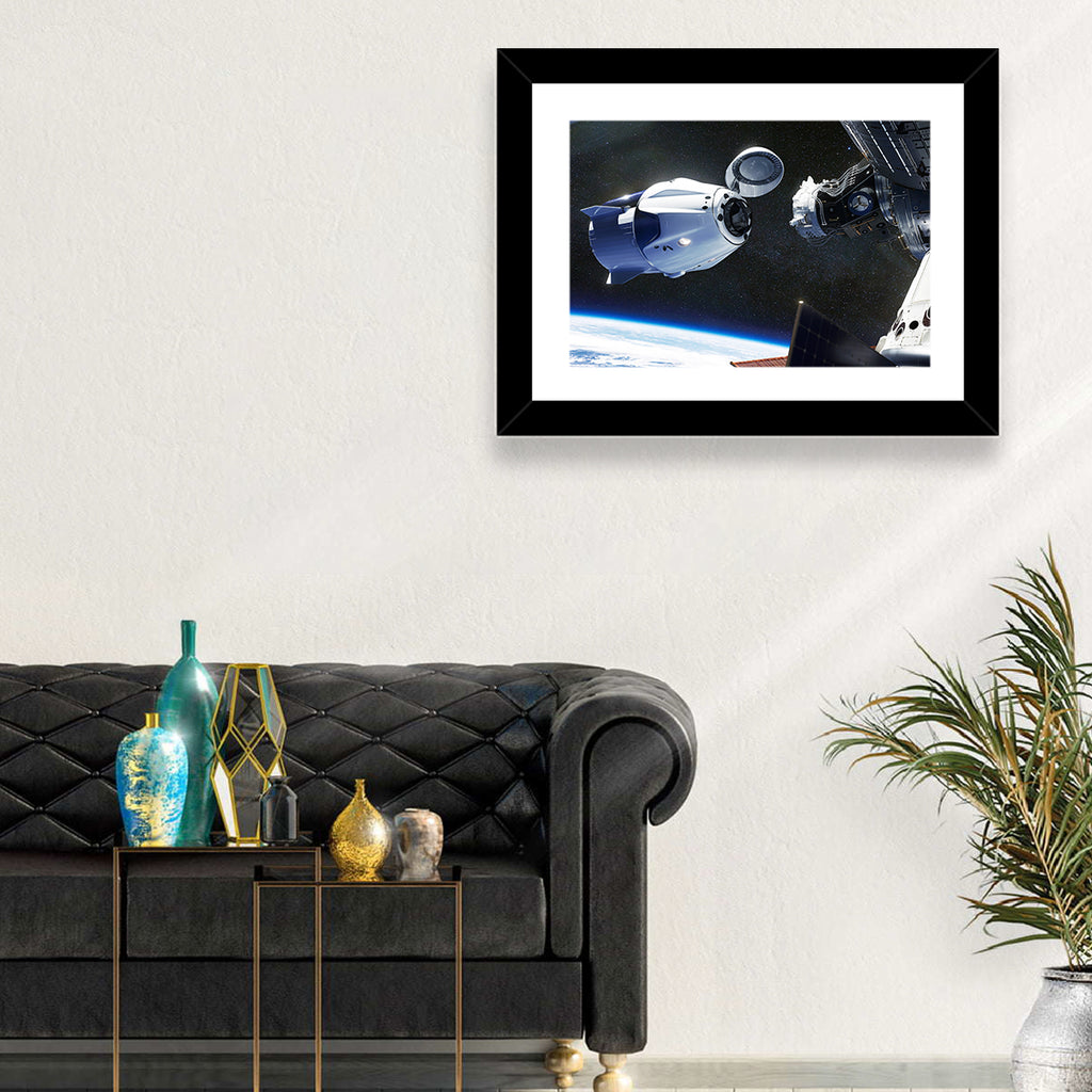 Crew Dragon Docking with Iss Wall Art