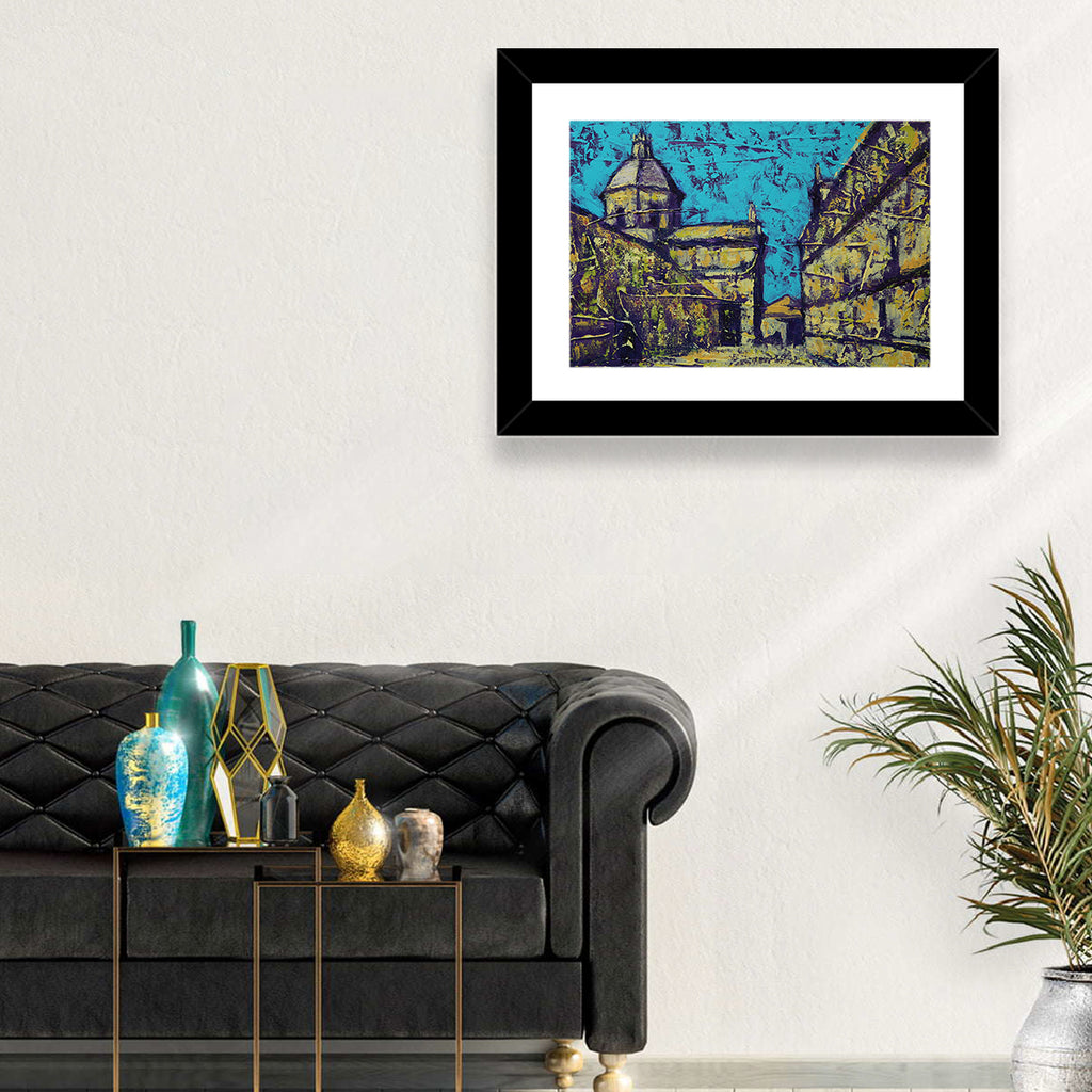 Las Agustinas Alleyway Abstraction Wall Art
