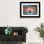 Straw Hat Samurai at Dusk Wall Art