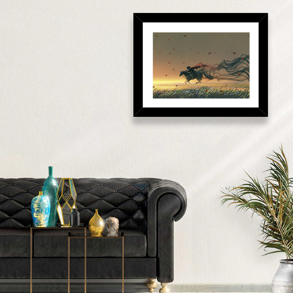 Unstoppable Knight with Red Cape Wall Art