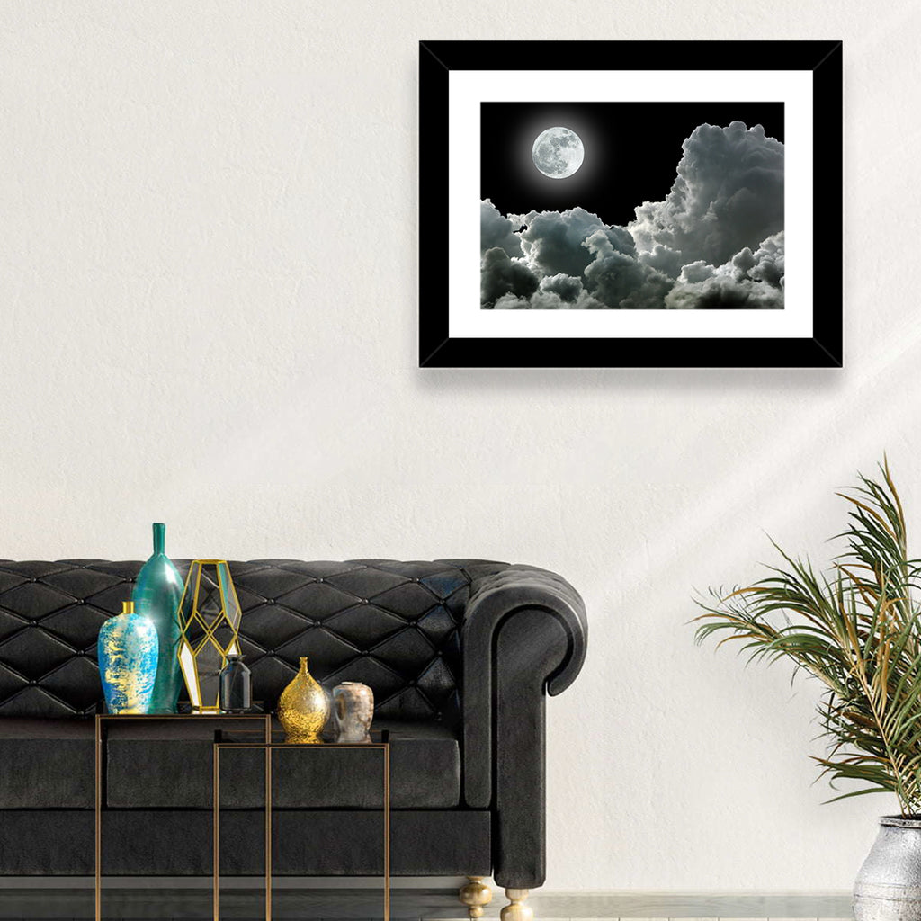 Cloudy Moonlight Wall Art