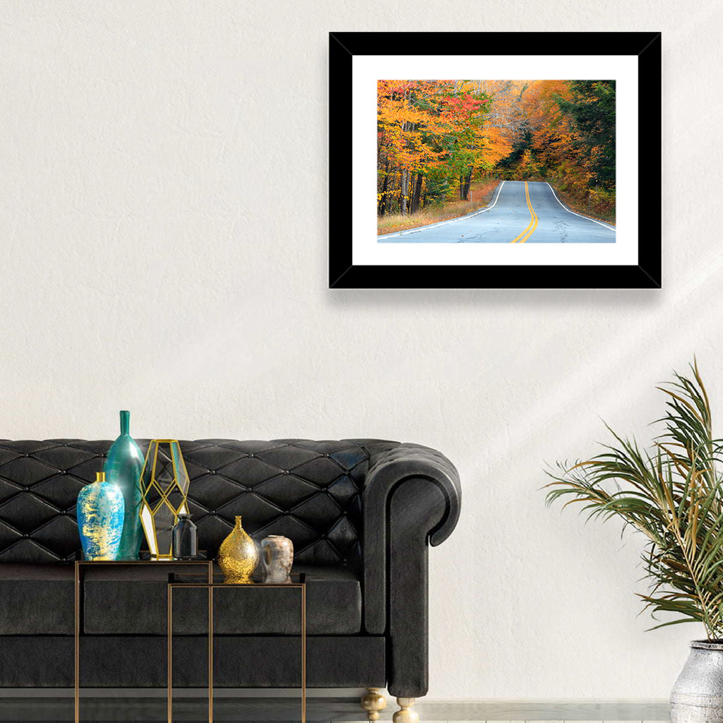 Autumn Road in New Hampshire Wall Art
