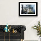 Foggy Forest Path Wall Art