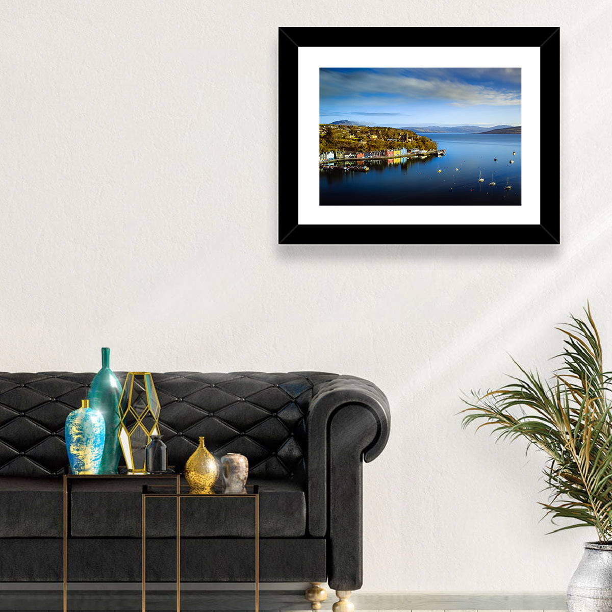 Portree Harbour Colorful Houses Wall Art