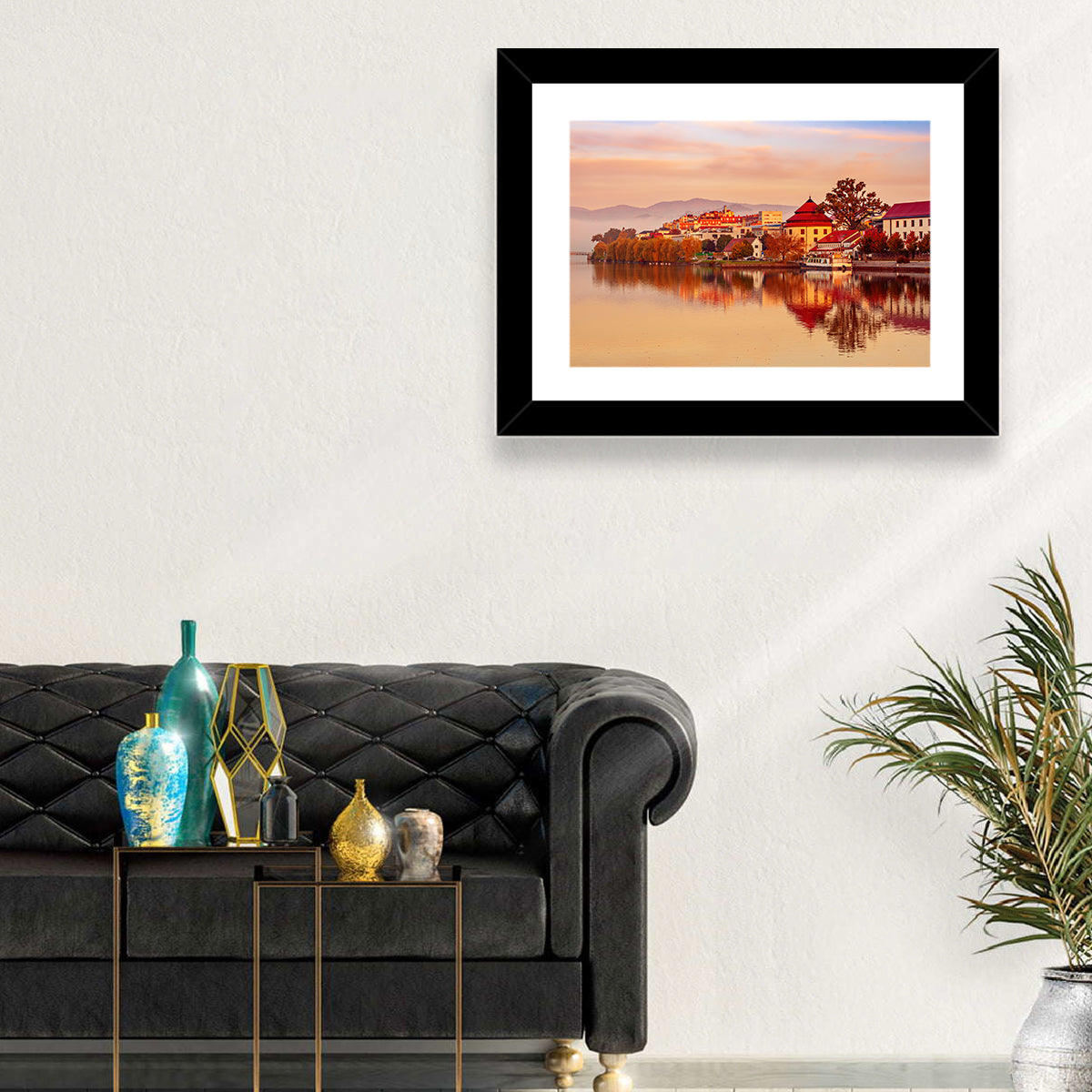 Svět Pond, Trebon Sunrise Wall Art in a room, landscape