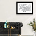 New York Street Grid Map Wall Art