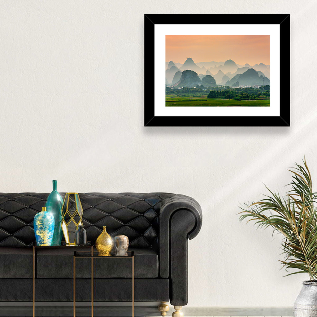 Misty Karst Mountains Wall Art
