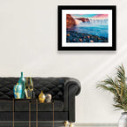 Goðafoss Waterfall at Sunset Wall Art