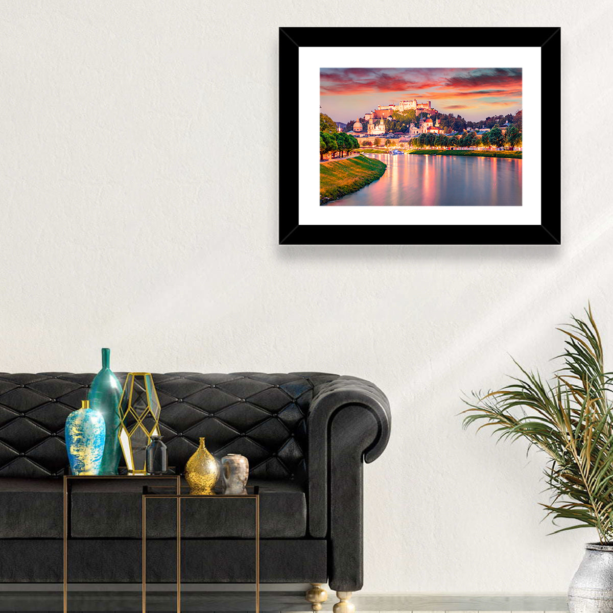 Hohensalzburg Fortress at Sunset Wall Art