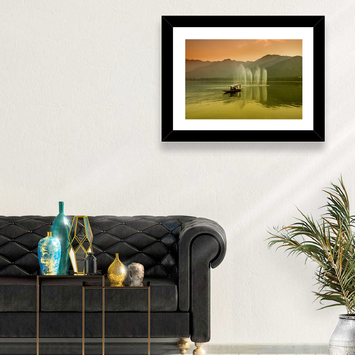 Dal Lake Srinagar Wall Art in a room, landscape