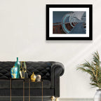 Futuristic City Tunnel with Moon Wall Art