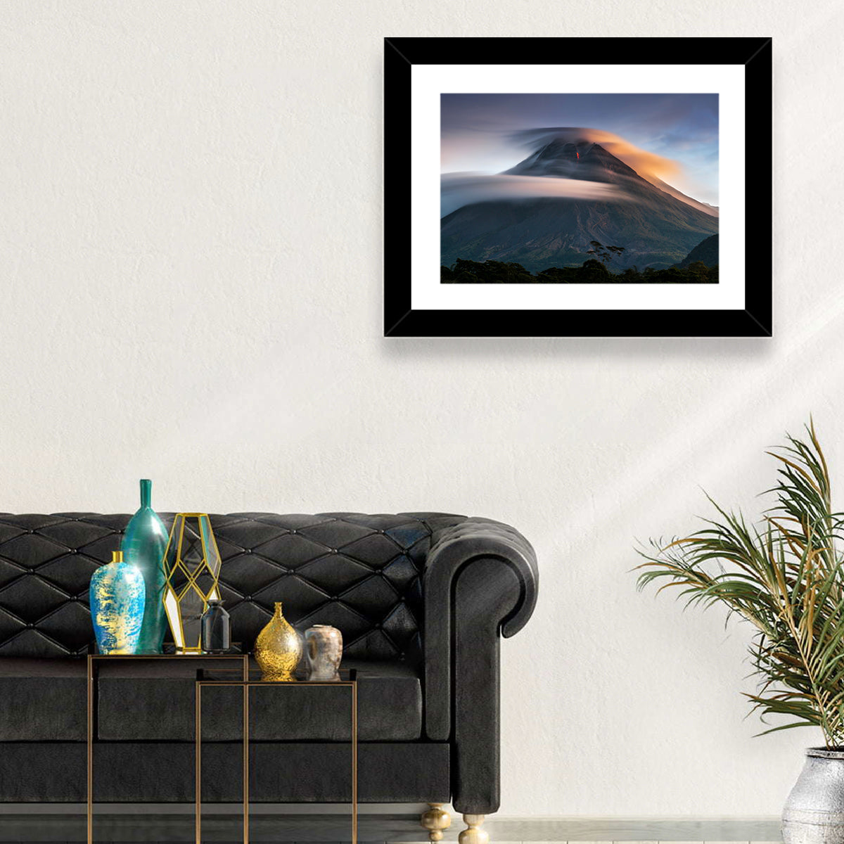Mount Merapi at Dusk Wall Art