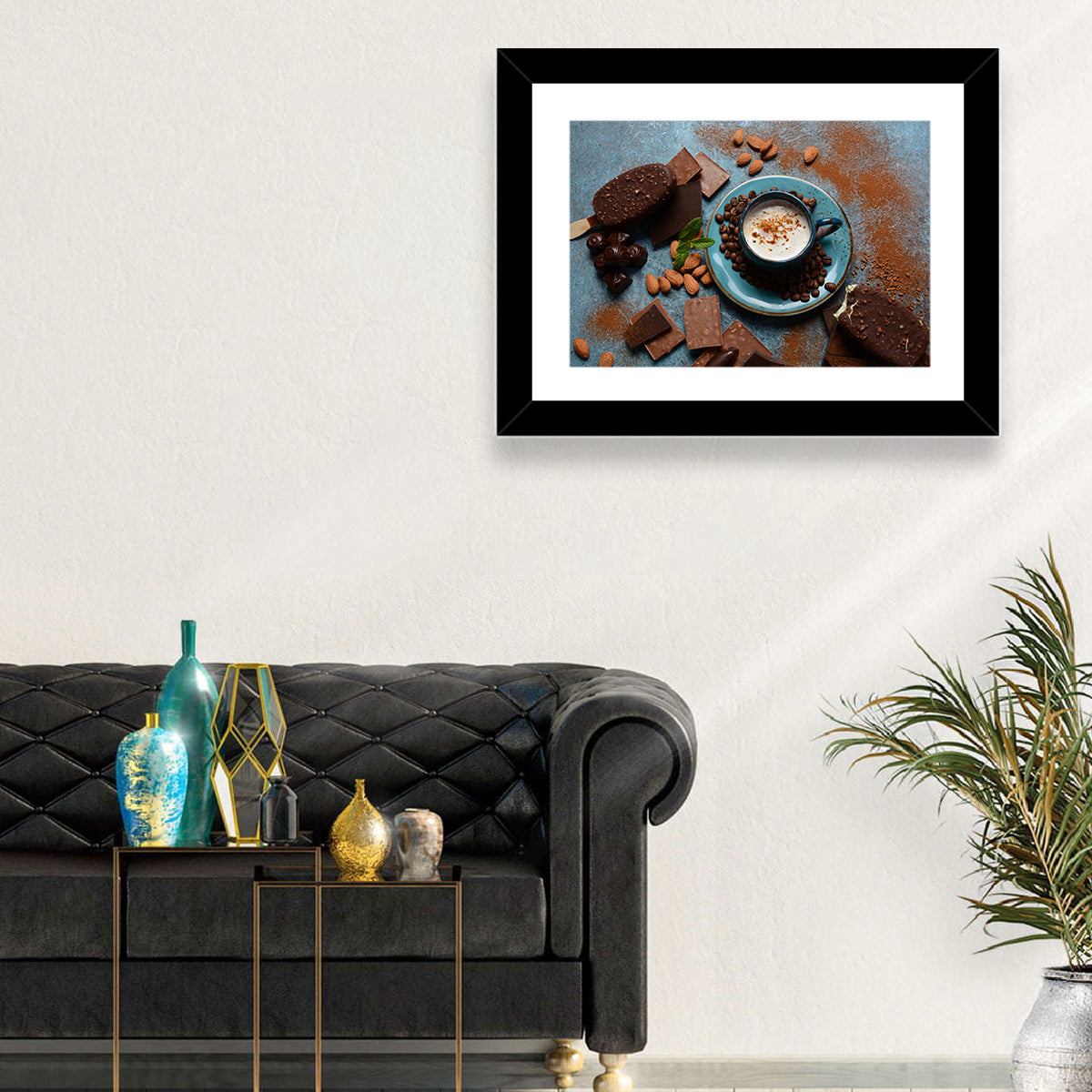 Coffee and Ice Cream Still Life Wall Art in a room, landscape
