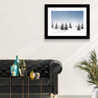 Winter Pine Trees Landscape Wall Art