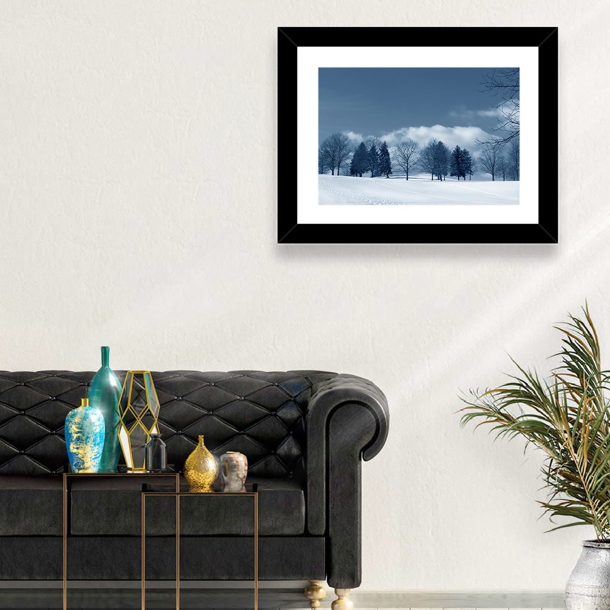 Snowy Field with Tracks Wall Art
