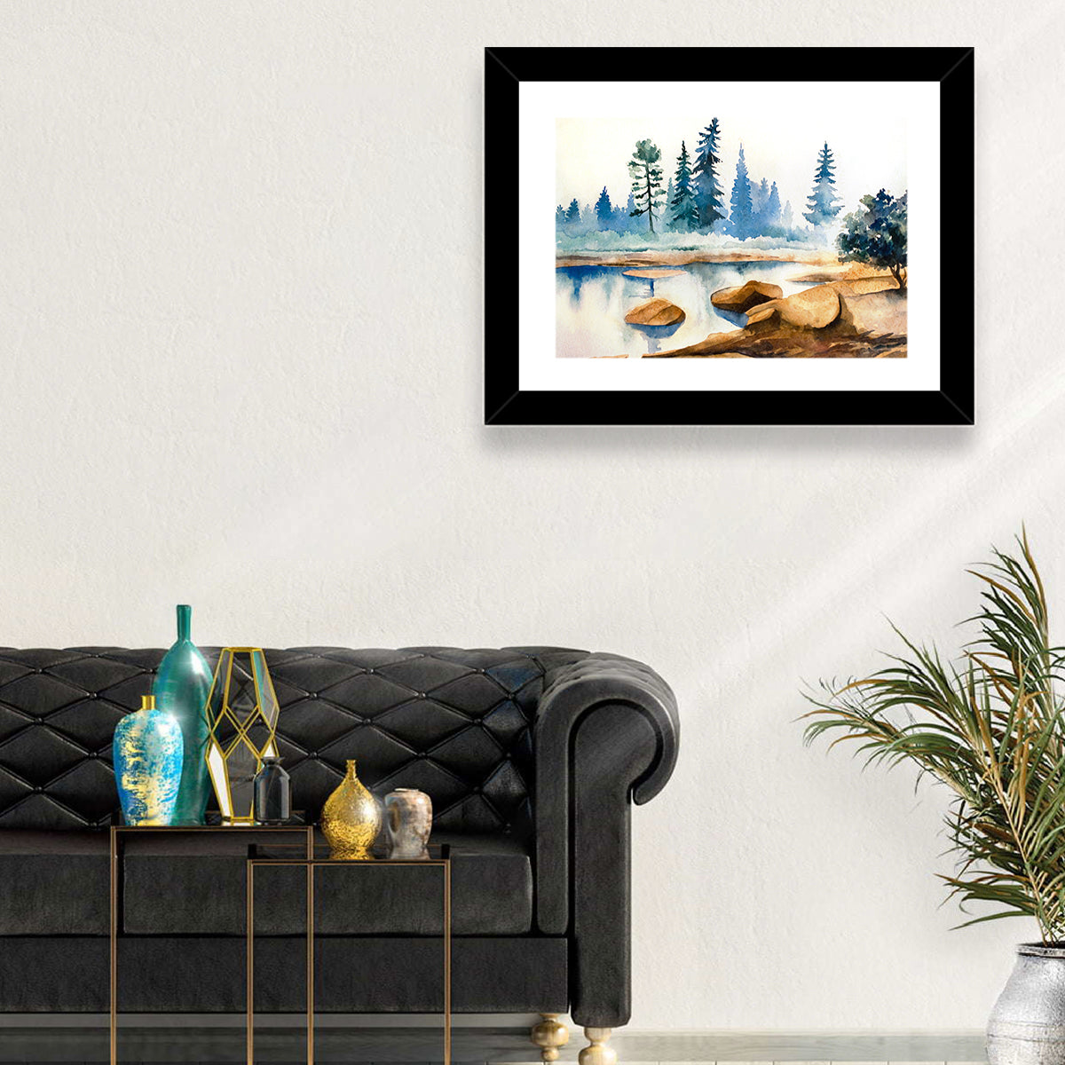 Misty Pine Stream Wall Art