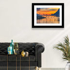 Lake Garda Sunset Birds Wall Art