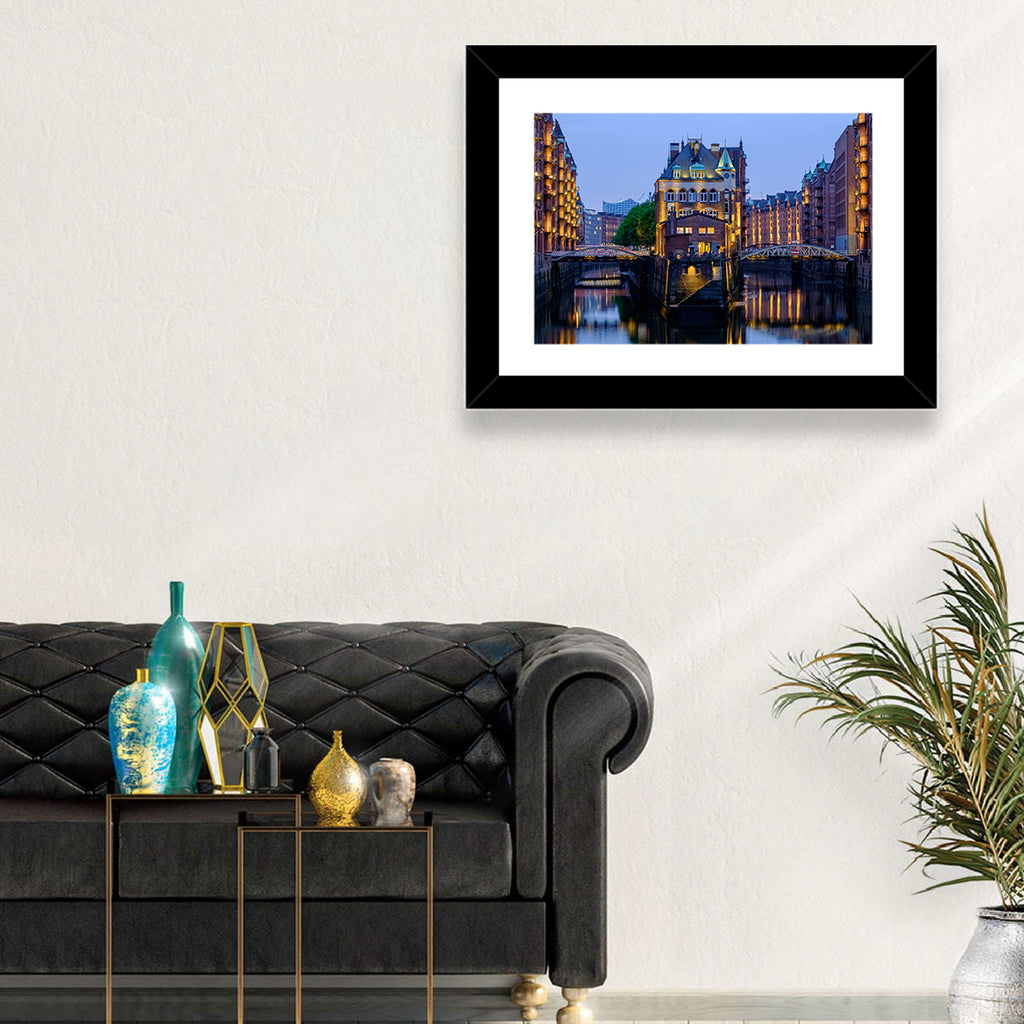 Wasserschloss Blue Hour Reflections Wall Art