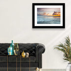 Golden Hour Beach Sunset Surf Wall Art
