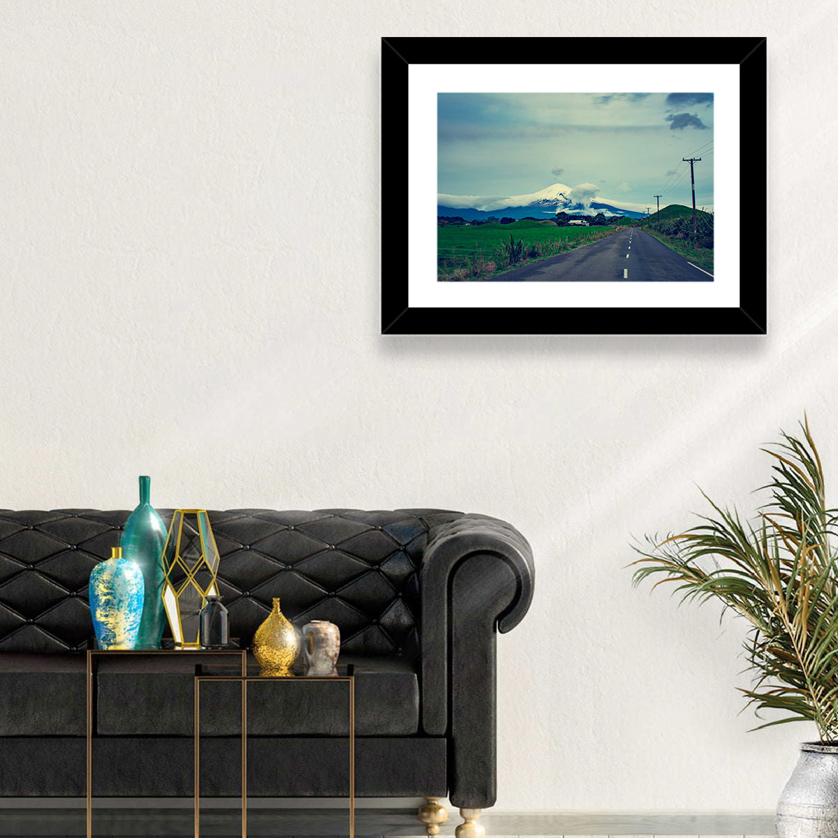 Empty Road to Mount Taranaki Wall Art