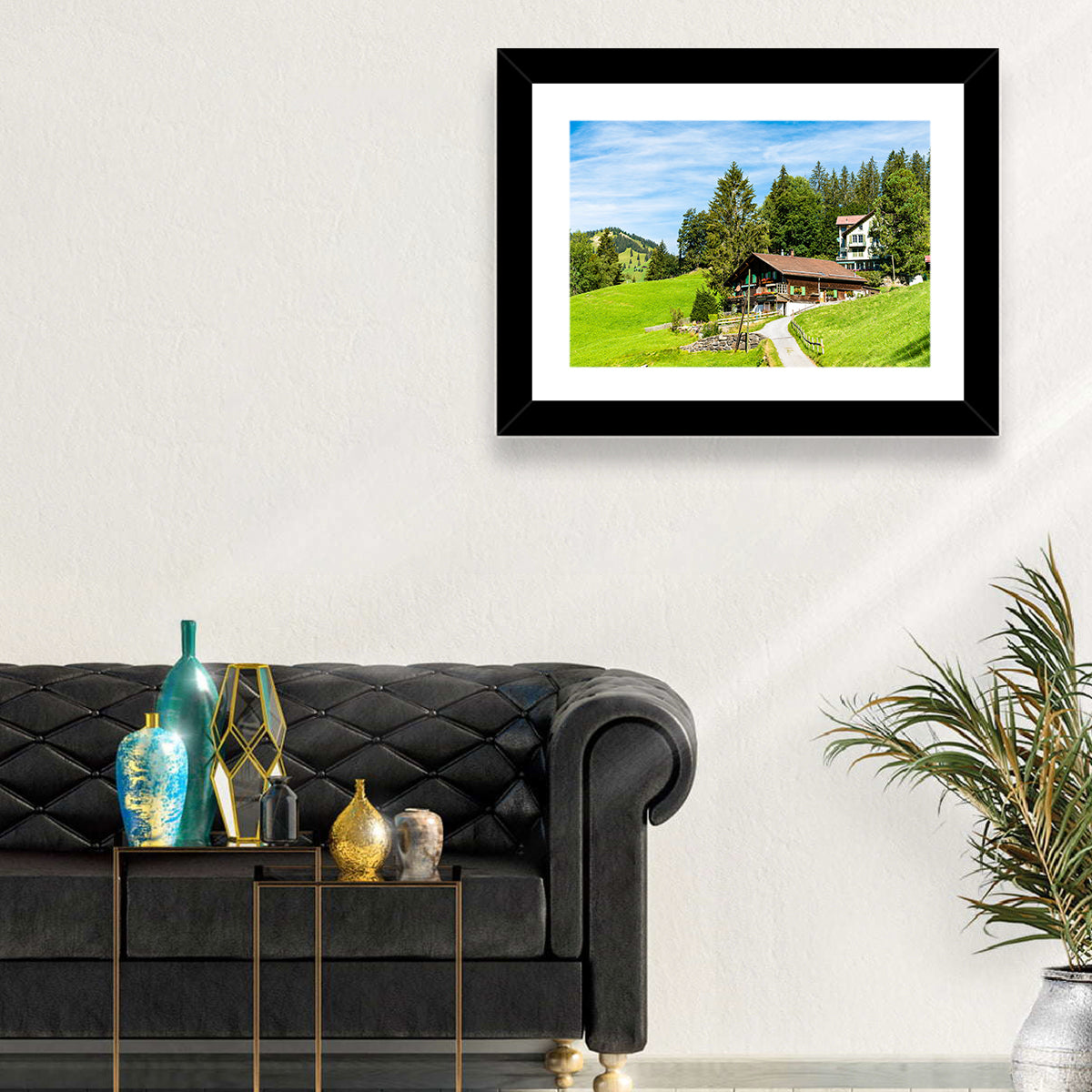 Wengen Alpine Chalet Path Wall Art