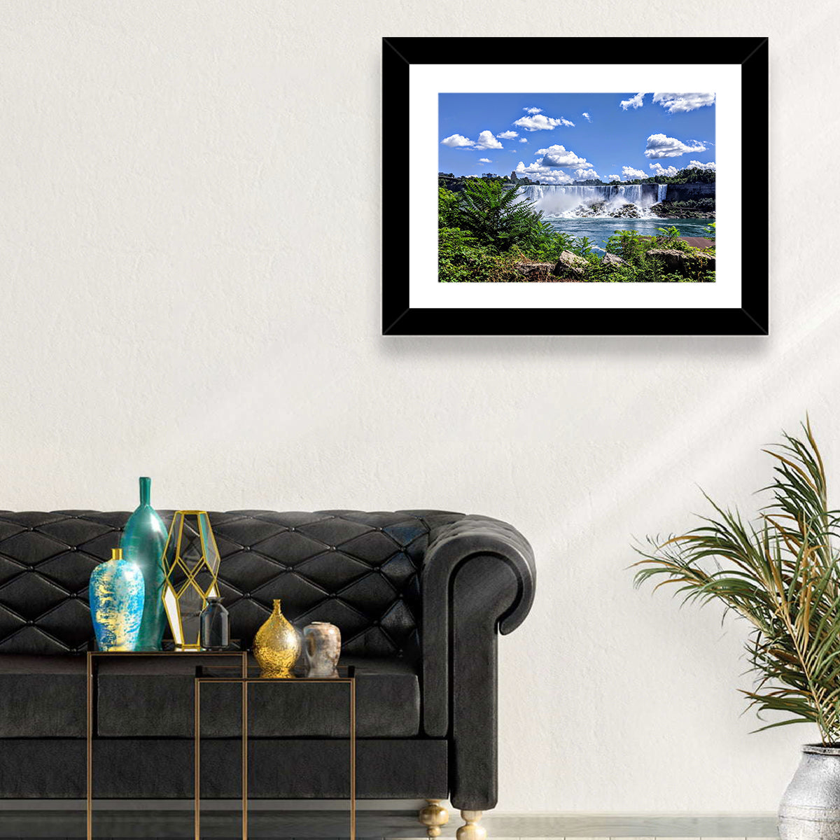 Niagara Falls Horseshoe Cascade Vista Wall Art in a room, landscape