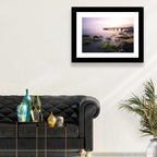 Florya Beach Pier at Lavender Dusk Wall Art