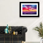 Golden Dusk Cloud Mountains Wall Art