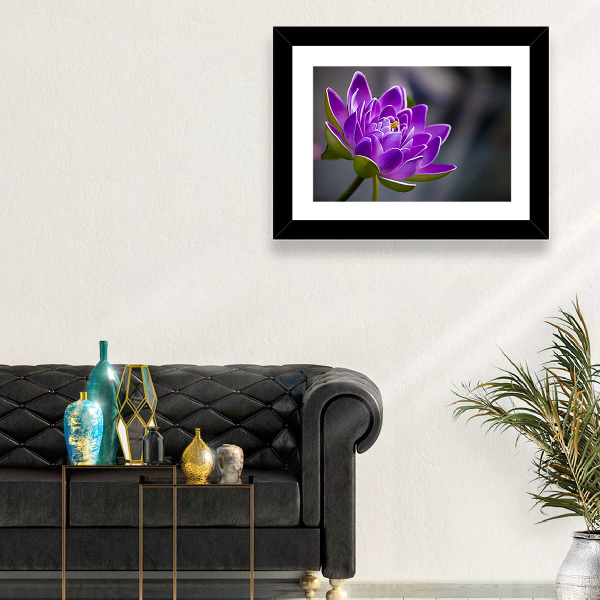 Purple Water Lily Close-up Wall Art