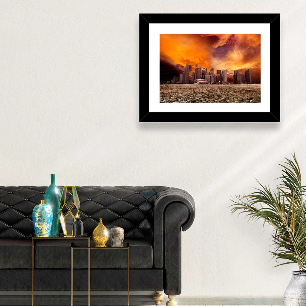 Desolate Singapore Skyline Wall Art