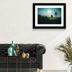 Antlered Shadow in Mist Wall Art