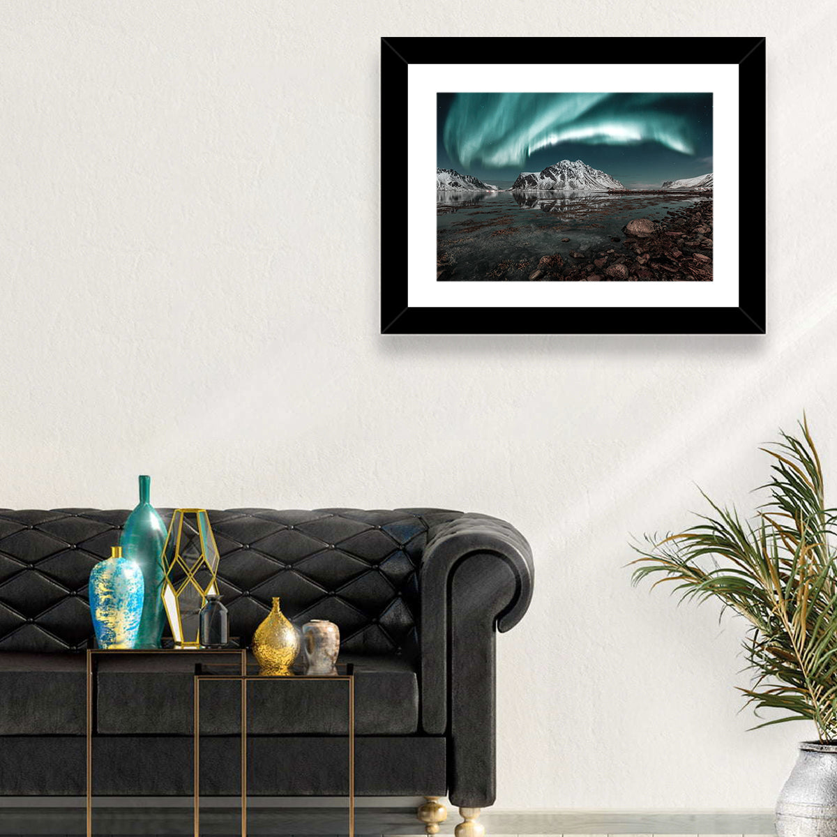 Lofoten Aurora Reflection Wall Art