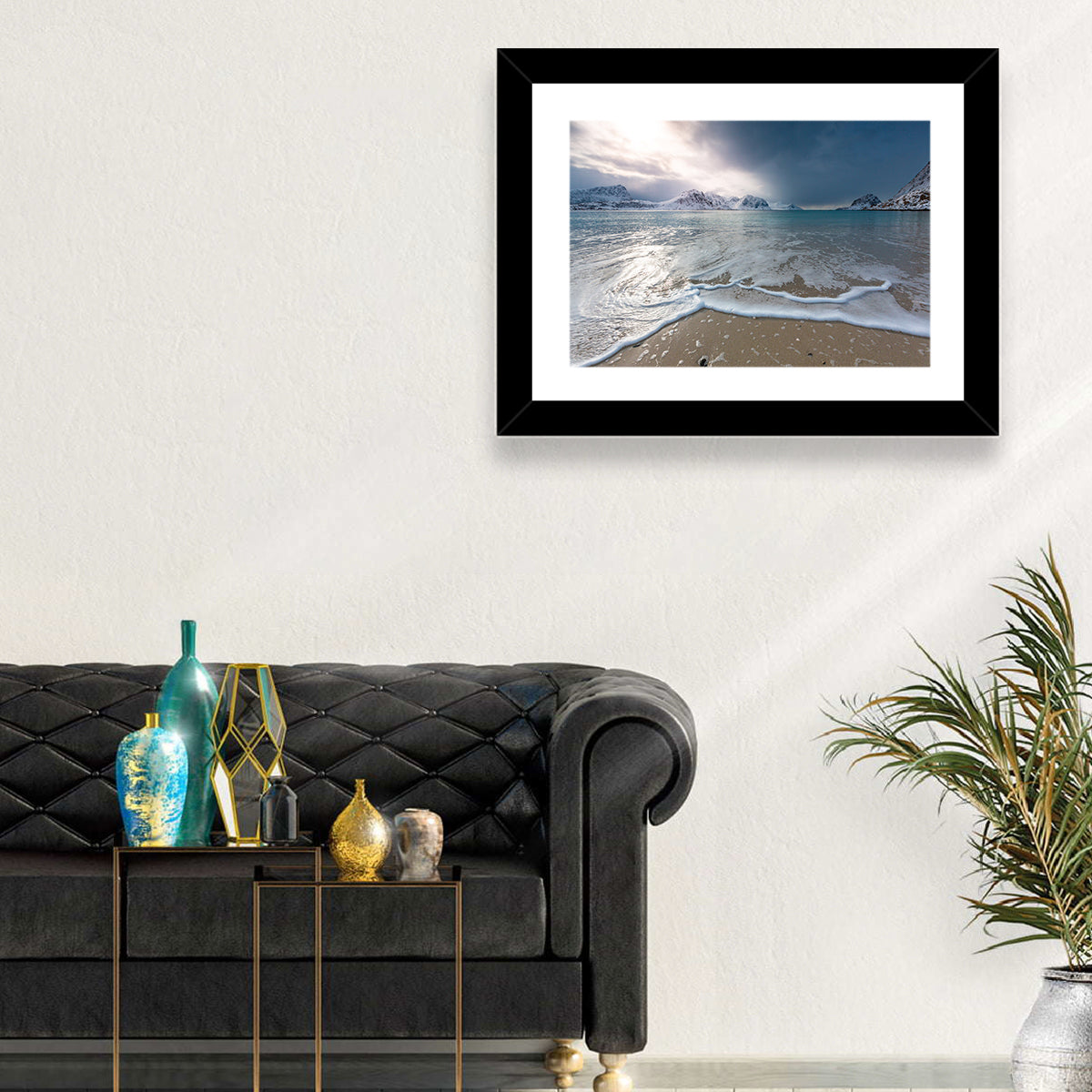 Haukland Beach Winter Light Wall Art