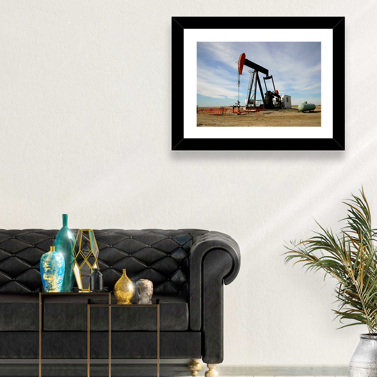 Pump Jack with Storage Tank Wall Art